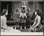 Lynda Lawley, Ragan Courtney, Jean Waldo Beck, C.C. Courtney, Bonnie Guidry, and Goatleg band members in the stage production 
