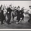 Tom Bosley [center] and unidentified others in rehearsal for the stage production The Education of Hyman Kaplan