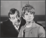 Tom Bosley and Barbara Minkus in rehearsal for the stage production The Education of Hyman Kaplan