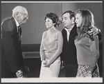 George Abbott [left], Tom Bosley [second from right] and unidentified others in rehearsal for the stage production The Education of Hyman Kaplan