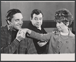 Hal Linden, Tom Bosley and Barbara Minkus in rehearsal for the stage production The Education of Hyman Kaplan