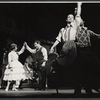 Barbara Minkus and Tom Bosley (left) and dancers in the stage production The Education of Hyman Kaplan