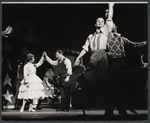 Barbara Minkus and Tom Bosley (left) and dancers in the stage production The Education of Hyman Kaplan
