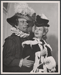 Publicity photograph of José Ferrer and Arlene Dahl in the stage production Cyrano de Bergerac