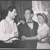 Richard Waring, José Ferrer, and Anne Helm in the stage production Edwin Booth