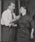 Karl Malden and Phyllis Love in rehearsal for the stage production The Egghead