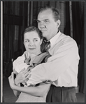 Phyllis Love and Karl Malden in rehearsal for the stage production The Egghead