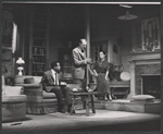 Lloyd Richards, Karl Malden, and Phyllis Love in the stage production The Egghead