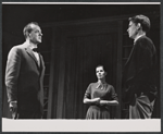 Karl Malden, Phyllis Love, and Nicholas Pryor in the stage production The Egghead