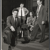 Alexander MacKendrick, Jack Lemmon, Ellen Holly and James Donald in rehearsal for the stage production Face of a Hero