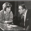 Betsy Blair and Jack Lemmon in rehearsal for the stage production Face of a Hero