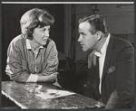 Betsy Blair and Jack Lemmon in rehearsal for the stage production Face of a Hero