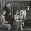Albert Dekker, Kip McArdle, Jack Lemmon, James Donald and unidentified in rehearsal for the stage production Face of a Hero