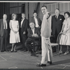 Russell Collins, Kip McArdle, George Grizzard, James Donald, Frank Conroy, Jack Lemmon, Albert Dekker and Ellen Holly in rehearsal for the stage production