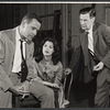 Jack Lemmon, Ellen Holly and James Donald in rehearsal for the stage production Face of a Hero