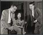 Jack Lemmon, Ellen Holly and James Donald in rehearsal for the stage production Face of a Hero