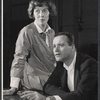 Betsy Blair and Jack Lemmon in rehearsal for the stage production Face of a Hero