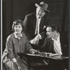 Betsy Blair, Albert Dekker and Jack Lemmon in rehearsal for the stage production Face of a Hero