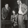 James Donald, Ellen Holly and Jack Lemmon in rehearsal for the stage production Face of a Hero