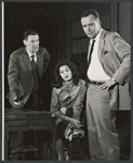 James Donald, Ellen Holly and Jack Lemmon in rehearsal for the stage production Face of a Hero