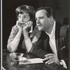 Betsy Blair and Jack Lemmon in rehearsal for the stage production Face of a Hero