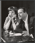 Betsy Blair and Jack Lemmon in rehearsal for the stage production Face of a Hero