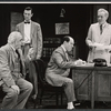 Frank Conroy [left], James Donald [second from left], Roy Poole [right] and unidentified [seated second from right] in the stage production Face of a Hero