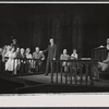 Jack Lemmon [center] and ensemble in the stage production Face of a Hero