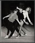 Carol Burnett, Dick Patterson and Tina Louise in rehearsal for the stage production Fade Out - Fade In