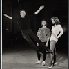 Dick Patterson, Carol Burnett and Tina Louise in rehearsal for the stage production Fade Out - Fade In