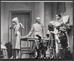Sam Levene [center], Ellen Burstyn and unidentified others in the stage production Fair Game