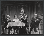 Ellen Burstyn, Sam Levene [right] and unidentified others in the stage production Fair Game