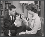 Robert Webber and Ellen McRae [Burstyn] in the stage production Fair Game