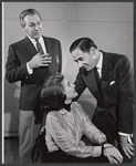 Forrest Tucker, Maggie Hayes and Leo Genn in the stage production Fair Game for Lovers