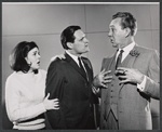 Alan Alda, Forrest Tucker and unidentified in the stage production Fair Game for Lovers