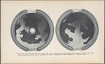 Showing the earth bisected centrally through the polar openings and at right angles to the equator, giving a clear view of the central sun and the interior continents and oceans