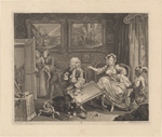 A Harlot's Progress, Plate 2 [Quarrels with her Protector]