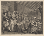 A Harlot's Progress, Plate 4 [Beating Hemp in Bridewell]