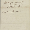Jameson, Anna, ALS to. Apr. 20, 1853