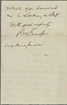 Jameson, Anna, ALS to. Apr. 20, 1853