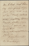 Mackay, [Charles], ALS to. Oct. 26, [1857]