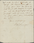 Palmer, Thomas, ALS to. Sep. 7, 1849