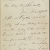 Rendall, Ellen, ALS to. May 22, 1849