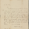 Sales, John , ALS to. Jan. 1, 1821