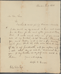 Sales, John , ALS to. Jan. 1, 1821