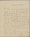 Silsbee, Rev. [William], ALS to. Nov. 16, 1837