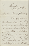 Stearns, Mary E., ALS to. Jul. 5, 1865