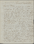 Sterling, Rev. John, ALS to. Aug. 15, 1842