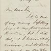 Taylor, Bayard, ALS to. May 4, 1865