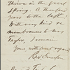 Taylor, Bayard, ALS to. May 4, 1865